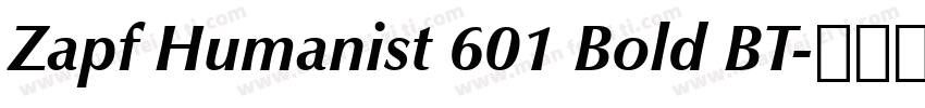 Zapf Humanist 601 Bold BT字体转换